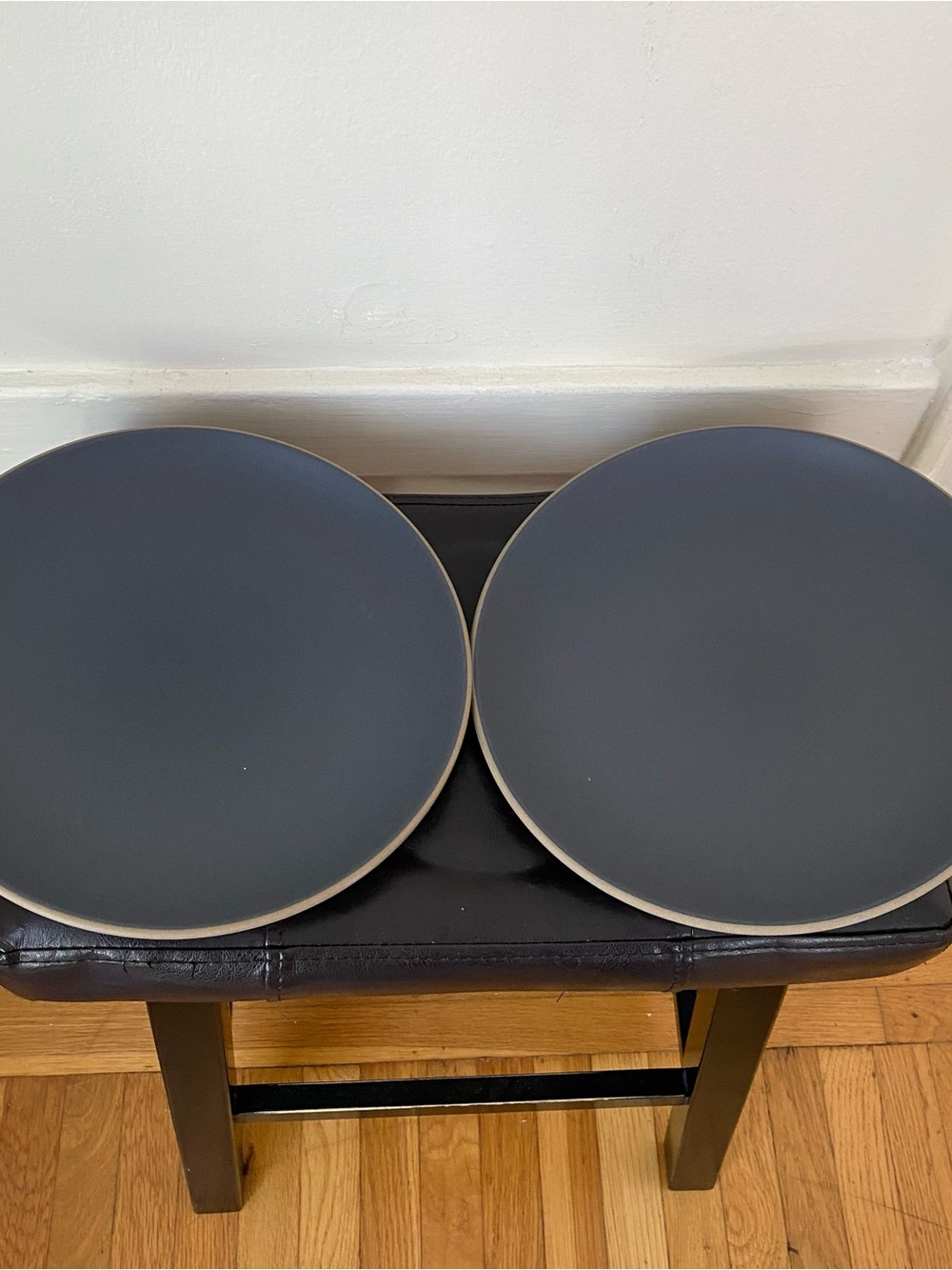 $116 Heath Ceramics Slate Indigo Grey Coupe Dinner Plate 11'' Diameter(set of 2)